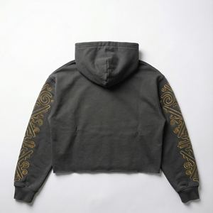 Sweat à capuche pour homme 2026, poids lourd, 500 g/m², en polaire de coton, coupe ample, manches longues, broderie, pull-over streetwear, OEM - Product Image 3