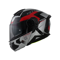 Casque de moto élégant ASTONE RT6 Gloss Silver Black, nouveau modèle rabattable en ABS, style modulaire, garantie 1 an, tailles XS-XXL