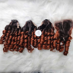 Vente chaude SDD 12A vendeurs de cheveux vietnamiens alignés sur les cuticules brutes perruques de cheveux humains de couleur ombrée bouclés rebondissants - Product Image 5