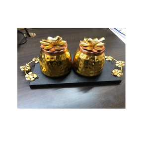 ชามใส่ผลไม้อบแห้งทองเหลืองตกแต่งสไตล์อินเดีย กล่องตกแต่ง ของชำร่วยงานแต่งงาน ราคาขายส่ง พร้อมบรรจุภัณฑ์ - Product Image 3