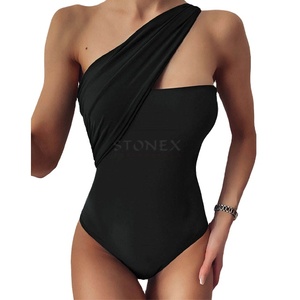 2023 Wholesale Tummy Control One Shoulder Sexy <b>Women's</b> <b>Tankini</b> Bathing Suits One Piece Swimsuit Swimwear - Product Image 1