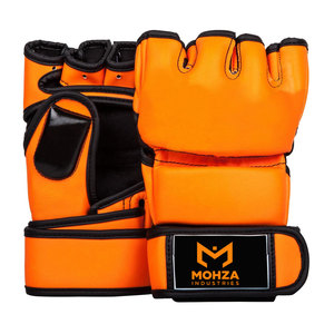 Guantes de MMA de Cuero de la Mejor Calidad con Absorción de Humedad y Cierre de Gancho y Bucle, Guantes Premium para Adultos para Artes Marciales - Product Image 1