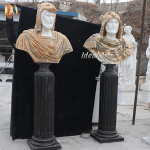 Busto de Hércules de Mármol Multicolor para Decoración de Jardín Exterior, Mesa Interior y Hogar - Product Image 2