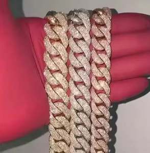 Collar de moissanita VVS1 con cadena de tenis Iced Gold/Silver/Rose Gold Hip Hop Style Princess Cut Chic Charms-Regalo para él y ella - Product Image 2