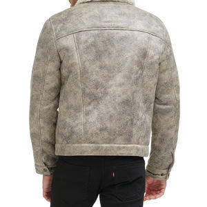 Chaqueta de piel auténtica personalizada chaquetas de piel precio de fábrica chaqueta de piel de vaca de Pakistán moda al por mayor para hombre negro - Product Image 5