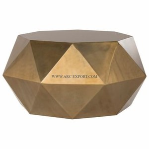 Modern Vintage Designer Side <b>Table</b> with Leaf Shape White <b>Marble</b> Top and Antique Finish Top Selling Home Dining Room Furniture - Product Image 2