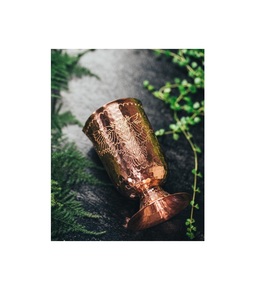 Verre à boire en cuivre à large bouche et look vintage conçu pour un usage quotidien ou une présentation de cuisine traditionnelle - Product Image 2