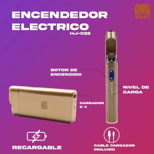 Executive Slim Electronic Refillable Lighter HJ-022-Assorted Colors - Product Image 4