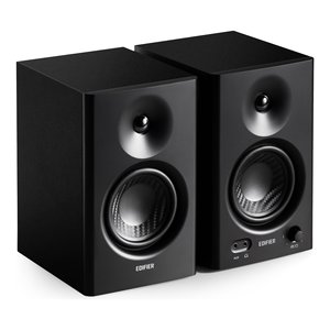 Coppia Casse Monitor STUDIO MR4 42W Haut-parleurs professionnels en plastique avec amplificateur intégré et connectivité USB en noir - Product Image 2