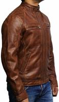 Blouson de motard personnalisé pour homme en peau de mouton, doublure satinée, col montant, respirant, imperméable, écologique, classique, hiver