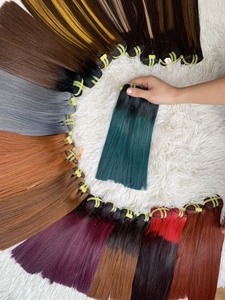 Meilleure vente extensions de cheveux vietnamiennes à double trame droites en os, couleur teintée, avec fermeture frontale en dentelle HD du Vietnam - Product Image 2