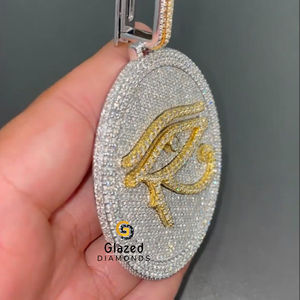 จี้ฮิปฮอปตามีตาฮอรัสประดับทรงกลมประดับเพชรที่สวยงาม925ห้องแลปปลูกแบบใหม่ร่วมสมัย - Product Image 2