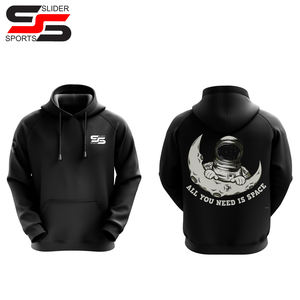 Le fabricant professionnel personnalise 100% coton à manches longues hommes sweat à capuche vierge sweats sérigraphie broderie personnalisée - Product Image 6