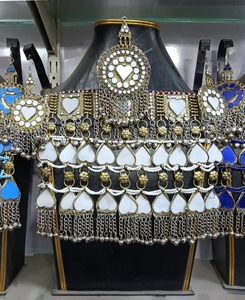 Meilleur prix, ensemble de bijoux afghans légers et robustes, collier vintage, boucles d'oreilles, forme personnalisée pour femmes, filles, Offre Spéciale pour mariage - Product Image 5