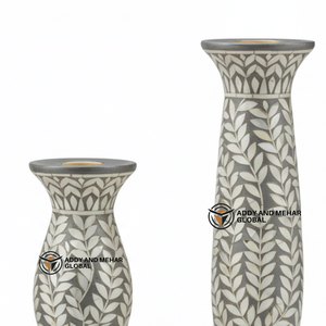 Indian Supplier Offers Handmade Mother Pearl Inlay Straight <b>Candle</b> Holder <b>Set</b> Turquoise Christmas Decorative Reusable Home - Product Image 6