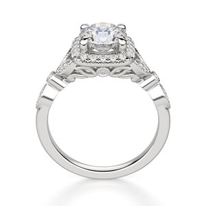 แหวนเพชรมอยส์ซอไนต์ทรงกลมสำหรับเป็นของขวัญวันเกิดและครบรอบแต่งงาน - Product Image 4