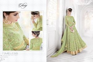 Diwali Collection nouvelle variété élégance tendance élégant lourd papillon Net Salwar Kameez avec broderie et pierre travail fournisseur - Product Image 5