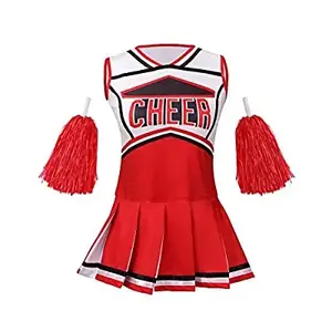 Buy Wholesale China Women Cheerleader Costume For Girls Cheerleading  Uniform Dress Outfit With Stockings 2 Pom Poms & Adult Party Costumes at  USD 9.6