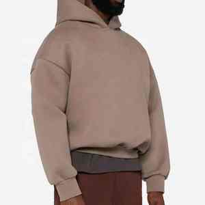 Sweats à capuche unis personnalisés pour hommes 100% coton lourd qualité de luxe en éponge française surdimensionné Streetwear pulls à capuche - Product Image 1