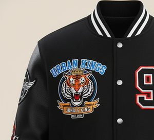 Veste universitaire personnalisée OEM |   Corps en mélange de laine |   Col montant |   Option de logo frontal |   Nom/logo brodé |   Étiquetage privé disponible - Product Image 5