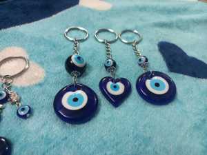 Amulette en verre bleu turc en forme de cœur rond, pendentif de protection, souvenir, cadeau, vente en gros, lot en vrac pour breloques de sac - Product Image 3