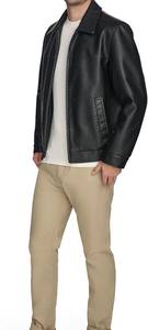 แจ็คเก็ตหนังแท้มีฮู้ดสำหรับผู้ชาย, สินค้ามาใหม่มีซิปปิดสไตล์วินเทจดีไซน์ให้ความร้อนน้ำหนักผ้า320กรัม - Product Image 6