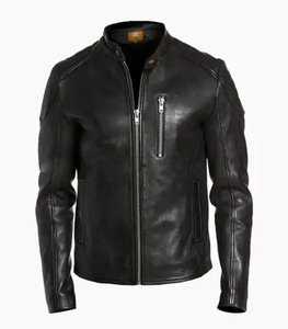 Chaqueta de Cuero para Hombre, Diseño Personalizado OEM, Chaqueta de Cuero PU, Chaqueta de Cuero Vintage Personalizada para Hombre - Product Image 4