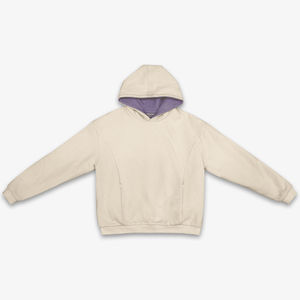 Sudadera con capucha extragrande de invierno de secado rápido transpirable de poliéster/algodón lavado ácido de alta calidad OEM de peso pesado personalizado al por mayor - Product Image 5