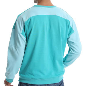 Venta al por mayor personalizado rayas acanalado cuello redondo Sudadera de alta calidad de algodón de los hombres de gran tamaño sudaderas - Product Image 6