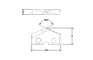 Insert de foret à pelle HSD en acier inoxydable de 1-1/4 po de diamètre, taille 2, revêtement AlCrN - Product Image 3