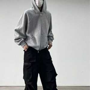 Sudadera con capucha personalizada con cremallera completa para hombre Odm/Oem, sudaderas con capucha de tamaño Puls para hombre, Sudadera con capucha con logotipo estampado personalizado con cremallera completa para hombre y mujer - Product Image 4