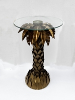 Table basse centrale de palmier doré de haute qualité Table en métal décorative à vendre au prix de gros