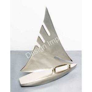Wholesale Prices Cast Aluminium Sailboat Table Object Good Promotional and Business Giftware Elegant Yacht and Boat <b>Model</b> <b>Sales</b> - Product Image 4