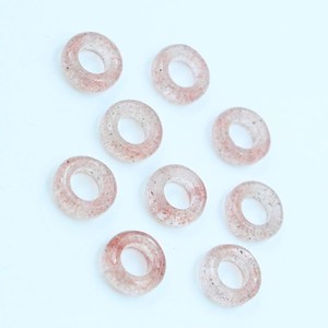 Perles de quartz jaune naturel de qualité, sculptées à la main en forme de beignets, 10 mm, pierres précieuses avec jeu de couleurs - Product Image 4