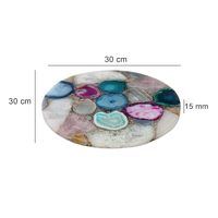 Sceau en agate polie artisanale, motif floral religieux, décoration de maison moderne de luxe, en résine, couleur personnalisée, haut de gamme