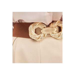 Ceinture élastique pour femme avec boucle dorée, ceinture pour veste, ceinture pour chemise, ceinture pour robe - TABA - Product Image 3