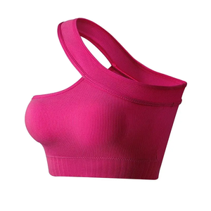 Top qualité élégant femmes soutien-gorge 2025 nouveau soutien-gorge de sport Premium personnalisé une épaule culture sans couture soutien-gorge - Product Image 2