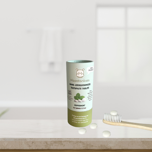 Comprimés de dentifrice avec hydroxyapatite dans un tube biodégradable (60 comprimés) - Product Image 1