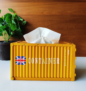 Dispensador de pañuelos de papel de oro brillante adornado con adornos de rosas azules y púrpuras esculpidas, disponible a precios al por mayor. - Product Image 6