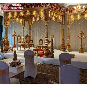 งานแต่งงานแบบกูจาราติ มะหารานี มันดัป พร้อมฐานรูปช้าง งานแต่งงานแบบฮินดูดั้งเดิม วิดี มันดัป งานแต่งงานแบบอินเดียใต้ รอชนี มันดัป สหราชอาณาจักร - Product Image 1