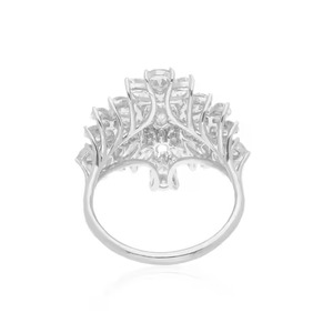 Bague de cocktail en diamant moissanite originale en argent 925 faite à la main avec bague de fiançailles fine coupe marquise - Product Image 4