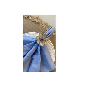 Derniers anneaux de serviette en rotin de forme ronde de qualité supérieure pour les fêtes de mariage et les décorations de table de restaurant - Product Image 1