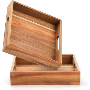 Bandeja de servicio de madera blanca de calidad superior, decoración de mesa ecológica para el hogar, bandeja de mesa de café de gran venta para restaurante - Product Image 3