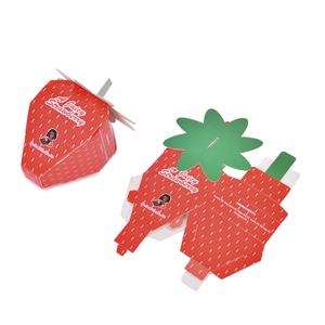 Cajas de embalaje de laminación brillante con forma de fresa personalizada para pequeñas empresas, caja de dulces de alimentos con características hechas a mano - Product Image 3