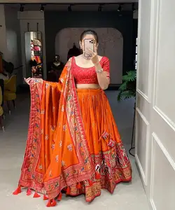 Royal Bridal Lehenga Choli: Elevate Your Wedding Day with Majestic Attire Modern Party Wear Lehenga Choli O-Neck Lehenga