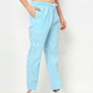 กางเกงเอวกลางลำลองสำหรับผู้ชายเอวยางยืดผ้าแคนวาสสำหรับผู้หญิง - Product Image 5