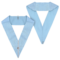 Officiers Craft English Regulation Officer Collar Turquoise Moire Bas quantité minimale de commande OEM Service Masonic Regalia Colliers