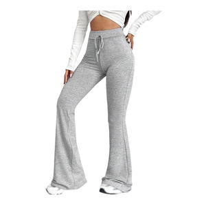 Pantalones de Lona Transpirables de Secado Rápido para Mujer, Pantalones Acampanados de Talla Grande, 100% Algodón, Diseño Único, Nueva Llegada, Precio al por Mayor - Product Image 4