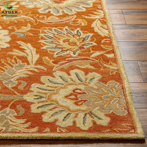 Tapis plat bohème chic en laine, tissé et tufté à la main, pour chambre et salon - Product Image 6