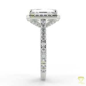 Impresionante anillo de diamantes de moissanita de corte radiante, perfecto para bodas, diseño elegante y atrevido, ideal para mujeres que aman el lujo y el brillo - Product Image 2